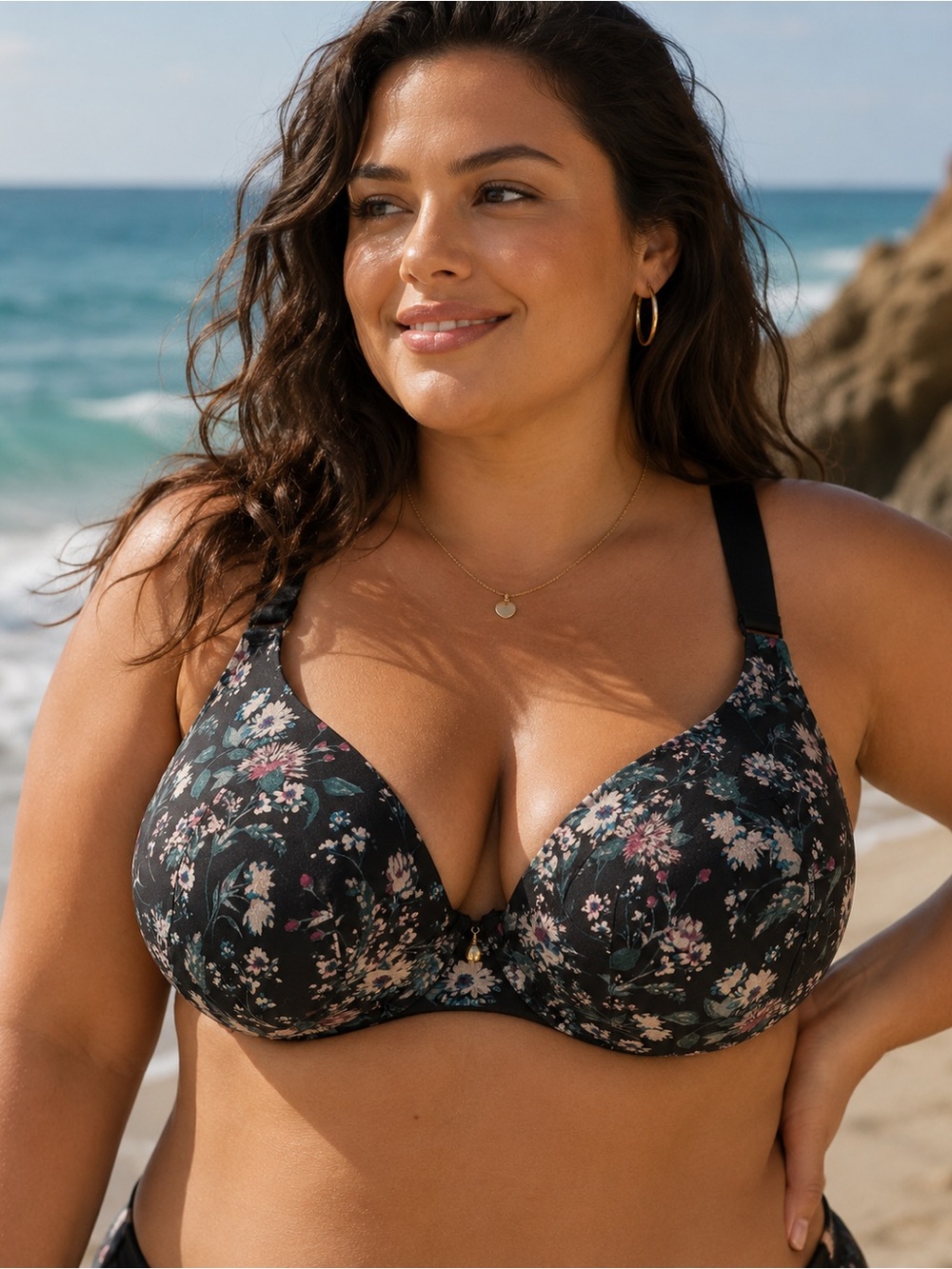 Cacique Black Underwire Bra 36 DD